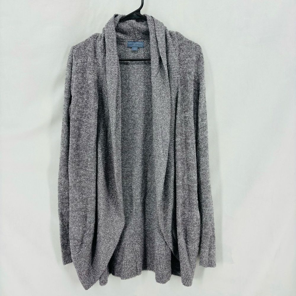 Barefoot Dreams cozy chic lite women’s medium gray soft open cardigan sweater